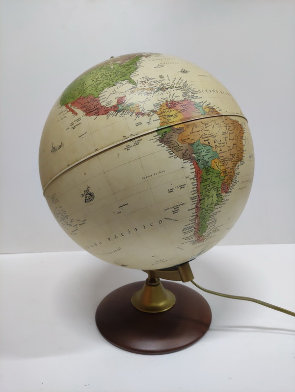 globo terraqueo beige madera plast alt 41 o28 1u